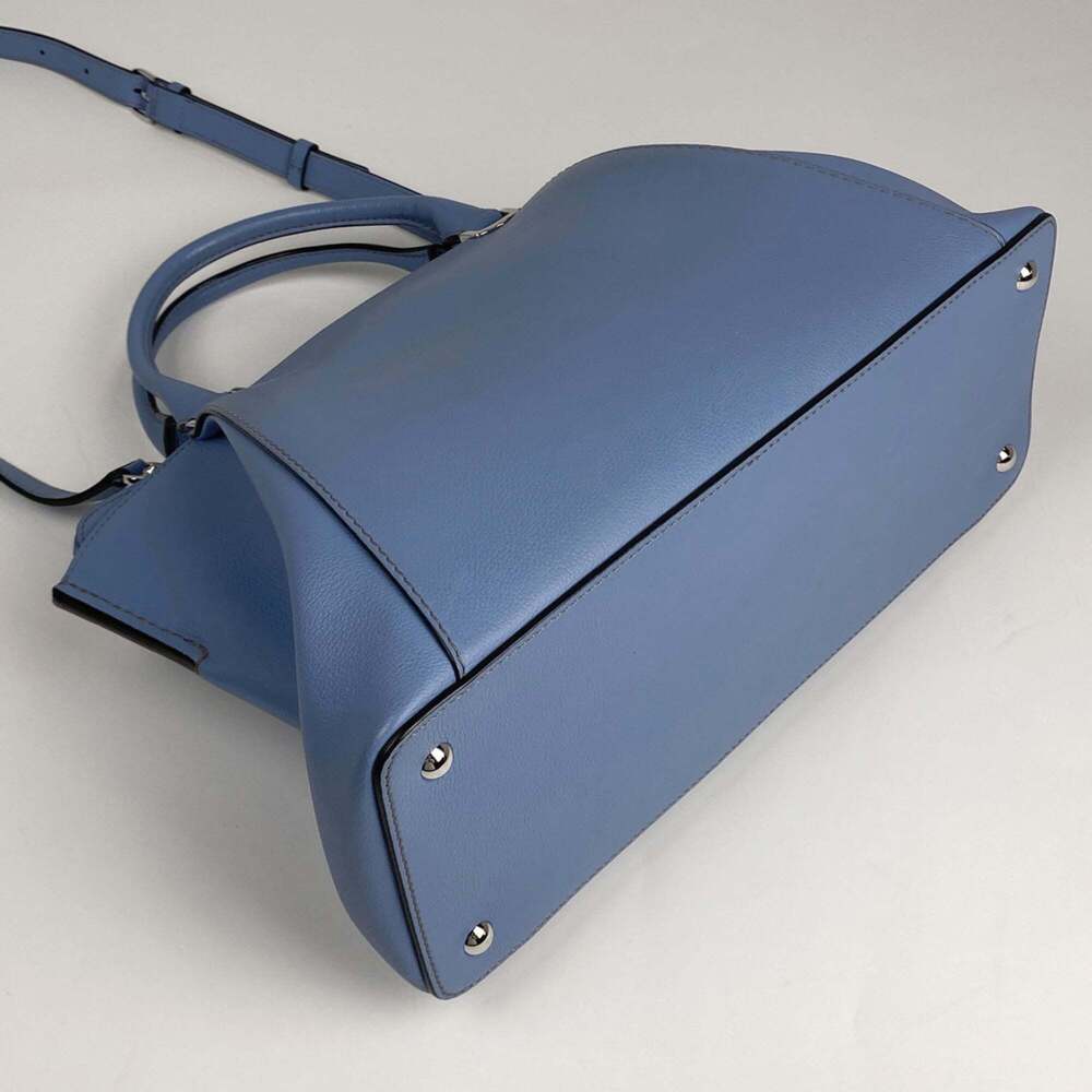 Cartier logo handbag, C de Cartier, 2-way shoulder bag, leather, blue, women's - Picture 2 of 5
